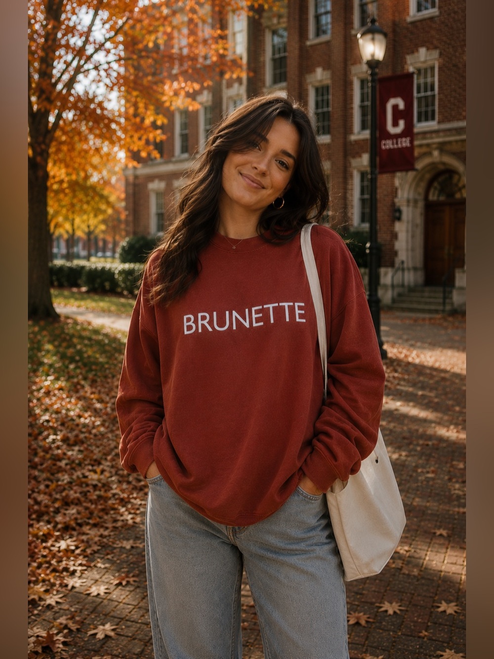 🤎 BRUNETTE | The Label | Rust 🍂| Oversized Crewneck Sweatshirt | M/L